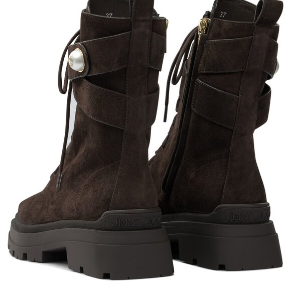 Jimmy Choo Noemi 45 Mm Combat Boots IT 38 Women - Picture 4 of 5